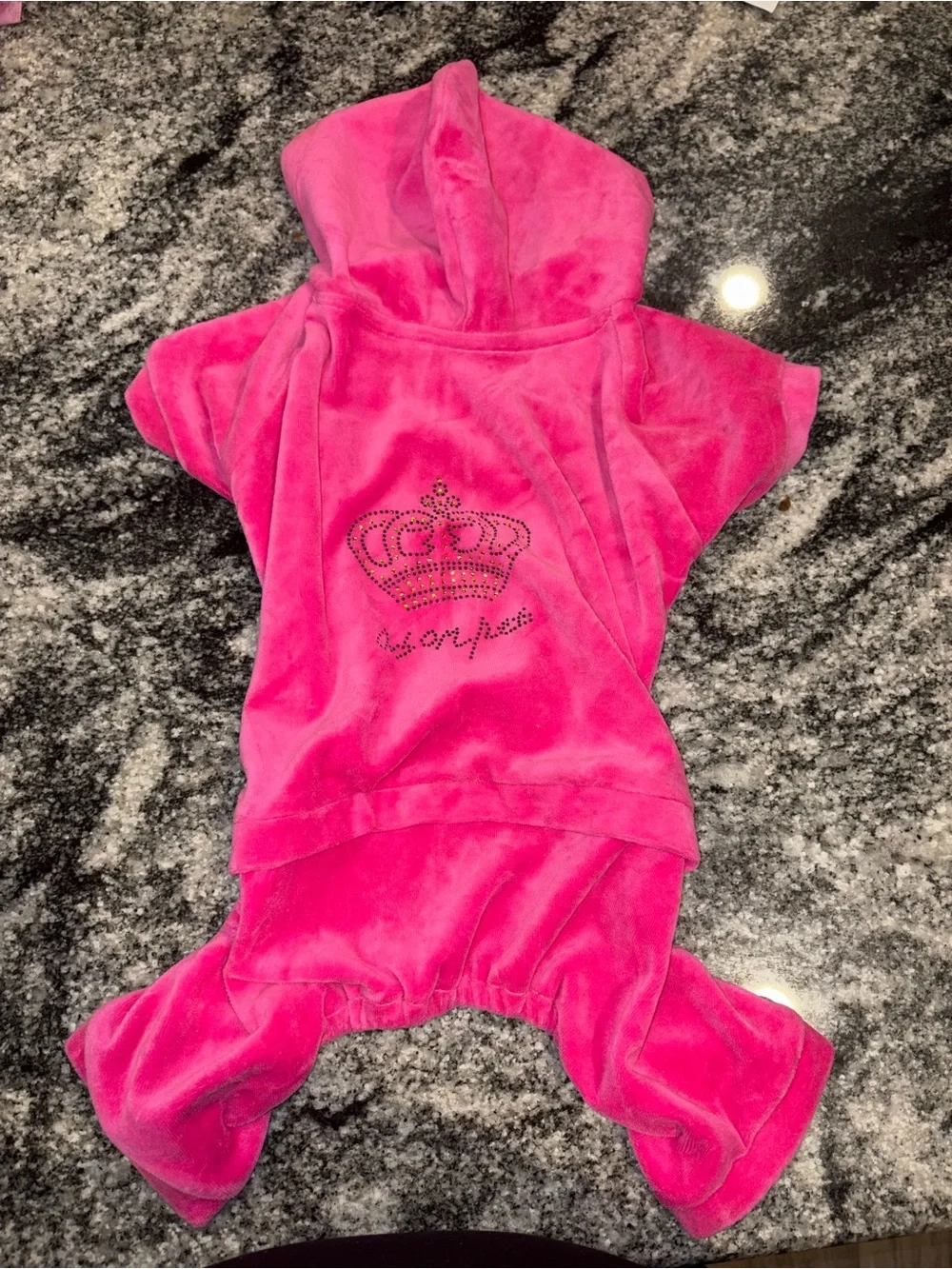 Bundle medium Pink and Blue Hooded pet jumpsuits